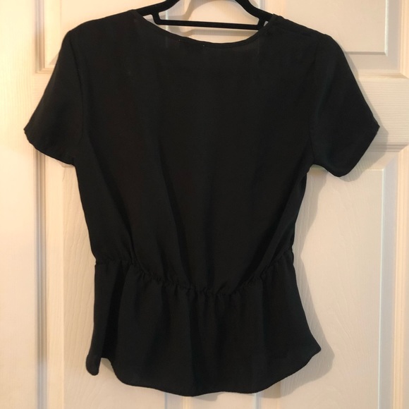 Marabelle XS Black Peplum Top - Picture 7 of 10